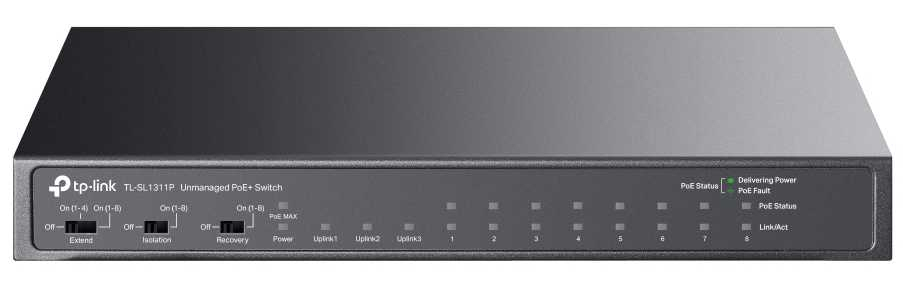 POE комутатор TP-Link TL-SL1311P Black www.bd.in.ua Безпечний Дім