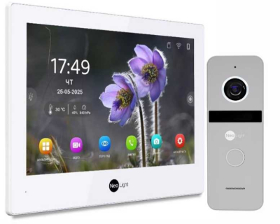 Комплект домофону Neolight Alpha Hybrid HD Kit (Alpha Hybrid + Solo FHD) W/Silver www.bd.in.ua Безпечний Дім