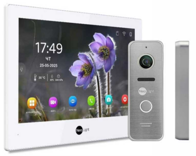 Комплект домофону Neolight Alpha Hybrid HD Kit (Alpha Hybrid + Prime FHD) Silver www.bd.in.ua Безпечний Дім