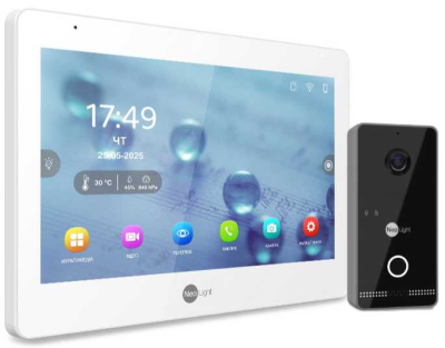 Комплект домофону Neolight Mezzo Hybrid IPWO Kit (Mezzo Hybrid + Optima IPW) Black www.bd.in.ua Безпечний Дім
