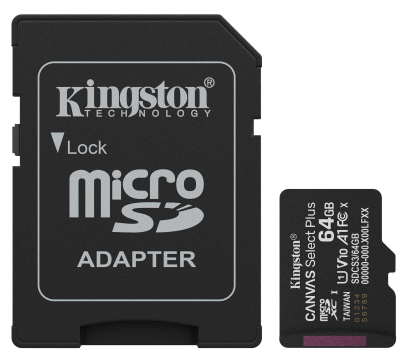 Карта памяті Kingston MicroSDXC 64GB UHS-I Class 10 + SD-адаптер (SDCS3/64GB) www.bd.in.ua Безпечний Дім