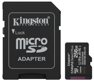 Карта памяті Kingston MicroSDXC 256GB UHS-I Class 10 + SD-адаптер (SDCS3/256GB) www.bd.in.ua Безпечний Дім