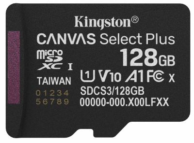 Карта памяті Kingston MicroSDXC 128GB UHS-I Class 10 (SDCS3/128GBSP) www.bd.in.ua Безпечний Дім