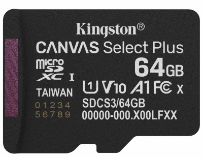 Карта памяті Kingston MicroSDXC 64GB UHS-I Class 10 (SDCS3/64GBSP) www.bd.in.ua Безпечний Дім