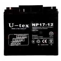 Акумулятор U-TEX 12В / 17 A www.bd.in.ua Безпечний Дім