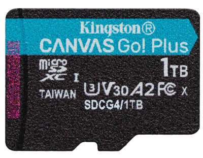 Карта памяті Kingston 1TB microSDXC сlass 10 UHS-I U3 V30 A2 Canvas Go Plus G4 (SDCG4/1TBSP) www.bd.in.ua Безпечний Дім