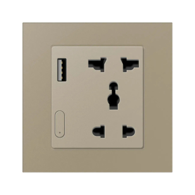 Розумна розетка Akubela SM-1023N з USB Gold www.bd.in.ua Безпечний Дім