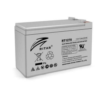 Акумуляторна батарея Ritar AGM RT1270 12V 7Ah, Gray www.bd.in.ua Безпечний Дім