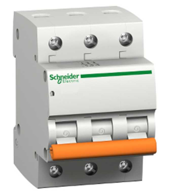 Автоматичний вимикач Schneider Electric ВА63 (3P, 10A, C, 4.5кА) www.bd.in.ua Безпечний Дім