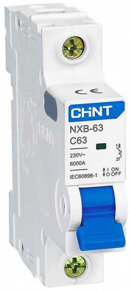 Автоматичний вимикач Chint NXB-63 (1P, C16, 6kA) www.bd.in.ua Безпечний Дім
