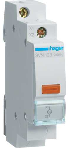 LED-індикатор Hager SVN123 230В жовтий www.bd.in.ua Безпечний Дім