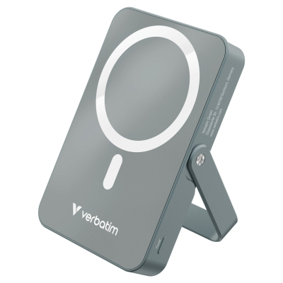 Повербанк Verbatim Charge n Go Power Bank with Stand 10000mAh gray www.bd.in.ua Безпечний Дім