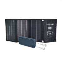 Сонячна панель SOLAR 21W Charge, повербанк FEB-292B 20 Вт + 22.5 Вт, кабель REMAX RC-068W www.bd.in.ua Безпечний Дім