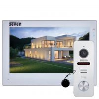 Комплект домофону SEVEN Systems Wi-Fi7 дюймів  SEVEN DP-7577/02Kit white www.bd.in.ua Безпечний Дім