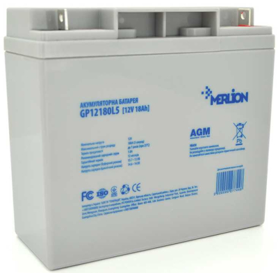 Акумуляторна батарея Merlion 12V 18Ah White (GP12180L5) www.bd.in.ua Безпечний Дім
