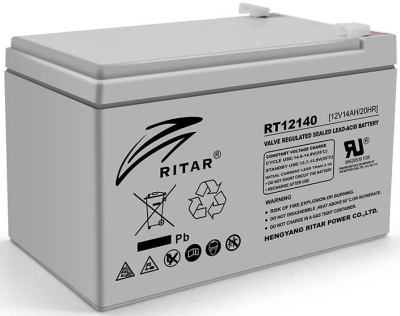 Акумуляторна батарея Ritar 12V 14Ah Gray (RT12140H) www.bd.in.ua Безпечний Дім