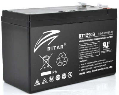 Акумуляторна батарея Ritar 12V 9Ah Black (RT1290B) www.bd.in.ua Безпечний Дім