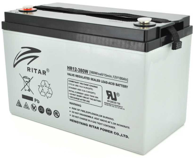 Акумуляторна батарея Ritar 12V 100Ah Gray (HR12380W) www.bd.in.ua Безпечний Дім