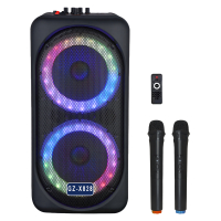 Автономна акустична система BIG JB X828  USB/MP3/FM/BT/TWS + 2pcs VHF mic www.bd.in.ua Безпечний Дім