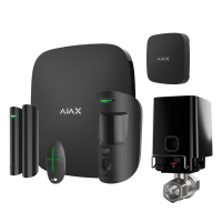 Комплект безпровідної сигналізації Ajax та захисту від потопу StarterKit Cam black + Ajax WaterStop 3/4