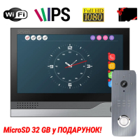 Комплект скуд SEVEN Systems Wi-Fi домофону 7 дюймів та викличною панеллю DP-7578/07Kit black www.bd.in.ua Безпечний Дім