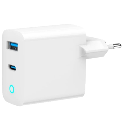 Мережевий адаптер Gembird TA-UC-PDQC65L-W-01 1хUSB-A (QC3.0 18W) + 1xType-C (PD 65W) www.bd.in.ua Безпечний Дім