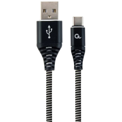 USB кабель CABLEXPERT CC-USB2B-AMCM-1M-BW USB 2.0 2А www.bd.in.ua Безпечний Дім