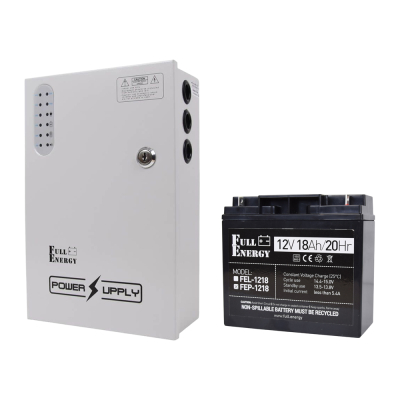 Комплект резервного живлення Full Energy BBG-1210/8 + акумулятор 12В 18А·год FEP-1218 www.bd.in.ua Безпечний Дім