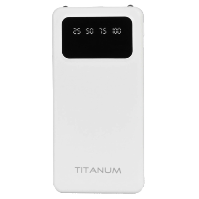 Повербанк VIDEX TITANUM OL21 White 10000mAh www.bd.in.ua Безпечний Дім