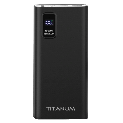 Повербанк VIDEX TITANUM 727S 20000mAh 22.5W Black www.bd.in.ua Безпечний Дім