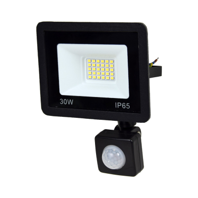 Світлодіодний прожектор Lightwell LW-FL-B-30-S 30 W з датчиком руху www.bd.in.ua Безпечний Дім