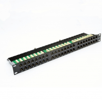 Патч панель EPNew 19" 48xRJ-45 UTP, кат. 6, 1U, dual type, (6PLD-U48BK1UZ) www.bd.in.ua Безпечний Дім