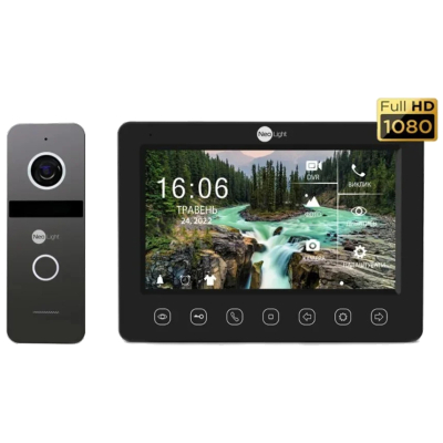 Комплект домофону Neolight NeoKIT FHD Pro B/GRAPHITE www.bd.in.ua Безпечний Дім