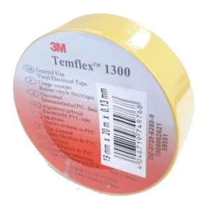 Ізолююча стрічка 3M Temflex 1300 жовта www.bd.in.ua Безпечний Дім