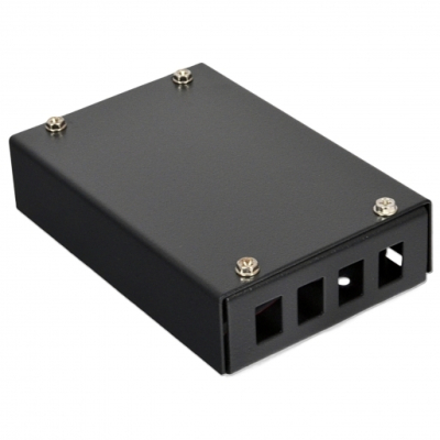 Бокс CMS (120х80х28мм) 4 SC Simplex/ 4 LC Duplex чорний, (UA-FOBS4SCS-B) www.bd.in.ua Безпечний Дім