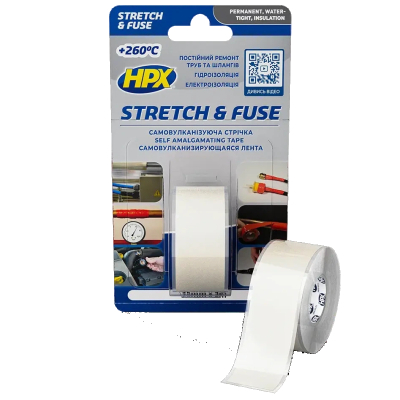 Ізолююча стрічка HPX SI2503 Stretch&Fuse 25мм х 3м www.bd.in.ua Безпечний Дім