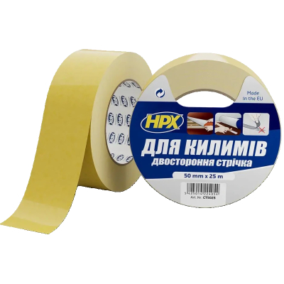 Стрічка монтажна HPX CT5025 CARPET TAPE 50мм х 25м www.bd.in.ua Безпечний Дім