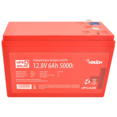 Акумулятор Merlion LFP12.8-6US 12.8V 6AH www.bd.in.ua Безпечний Дім