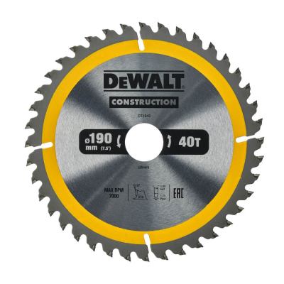 Диск пилковий DeWALT СONSTRUCTION DT1945 www.bd.in.ua Безпечний Дім