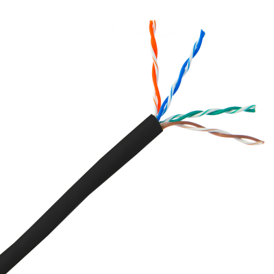 Кабель вита пара CMS U/UTP кат. 5E, 24AWG, зовнішній, обол. PE(Fca), 305 м, чорний (UU5E-OFBK) www.bd.in.ua Безпечний Дім