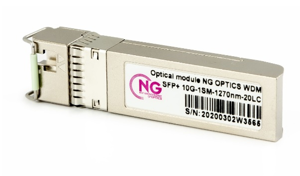 Модуль SFP NG Optics SFP+ 10G WDM 20km TX1270LC www.bd.in.ua Безпечний Дім