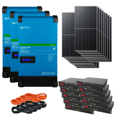 Автономне джерело живлення з сонячною панеллю Victron Energy 3 фази 12кВт 28,8кВт•год 13,8кВт www.bd.in.ua Безпечний Дім