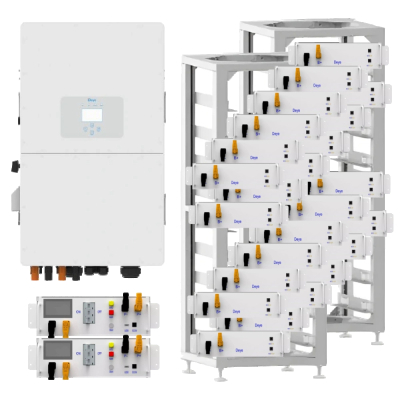 Комплект гібридних інверторів DEYE SUN-50K-SG01HP3-EU-BM4 50кВт 120кВт•ч www.bd.in.ua Безпечний Дім