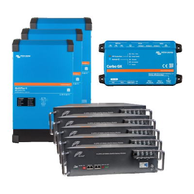 Автономне джерело живлення з сонячною панеллю Victron Energy MultiPlus-II + Ritar R-LFP51.2V100AH www.bd.in.ua Безпечний Дім