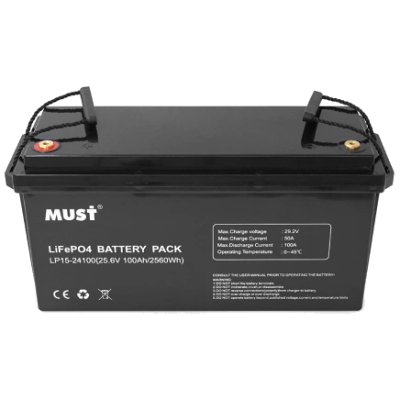 Акумулятор MUST LP15-24100 25.6V 100Ah www.bd.in.ua Безпечний Дім