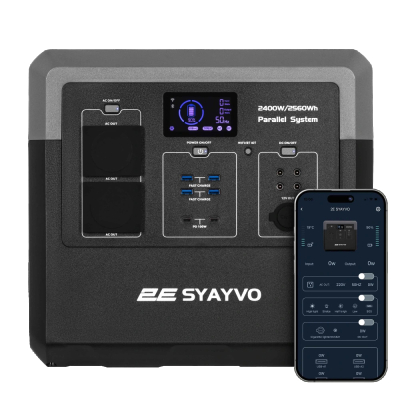 Портативне джерело живлення 2E Syayvo 2400 Вт 2560 Вт/год WiFi/BT www.bd.in.ua Безпечний Дім