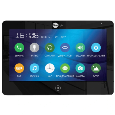 Відеодомофон Neolight MEZZO HD black www.bd.in.ua Безпечний Дім