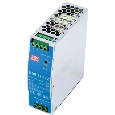 Імпульсний блок живлення Mean Well NDR-120-12 120Вт 10A 12В на DIN-рейке www.bd.in.ua Безпечний Дім