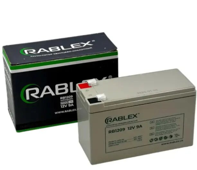 Акумулятор Rablex RB1209 12V/9Ah www.bd.in.ua Безпечний Дім