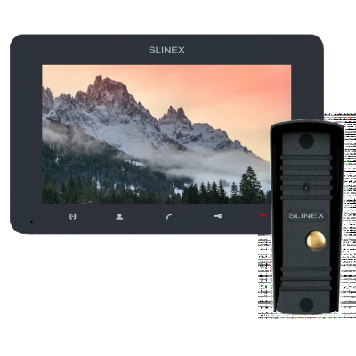 Комплект домофону Slinex SM-07MHD графіт + панель ML-16HD чорний www.bd.in.ua Безпечний Дім